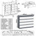 Комод Мори 1200-8 и стол компьютерный МС-6 3 ящика слева графит/белый