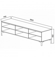 Тумба ТВ Модерно 180 Ф1