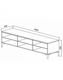 Тумба ТВ Модерно 180 Ф1