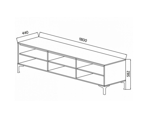 Тумба ТВ Модерно 180 Ф1