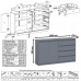 Угловой стол компьютерный левый МС-16 с комодом-тумбой 1600 Мори графит