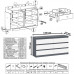 Комод на шесть ящиков Мори МК1380.6 графит/белый
