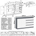 Комод широкий на четыре ящика и две дверки Мори МК1600.1 графит/белый