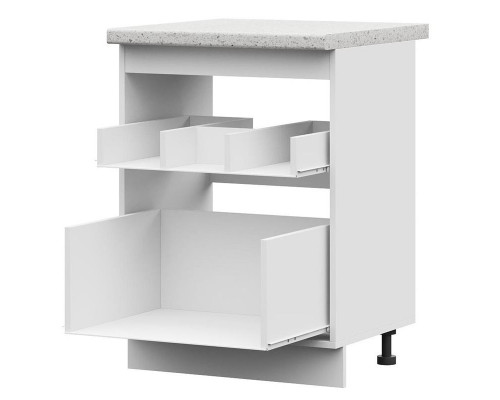 Корпус ШНМ2Я 600 Шкаф под мойку с ящиками - Белый, Без столешницы
