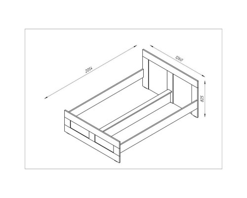 Кровать СИРИУС 120х200 Дуб Венге