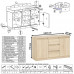 Тумба-комод ящики по середине и дверки по бокам Мори МК1200.3 и стол компьютерный МС-16 левый дуб сонома