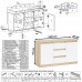 Комод-тумба три ящика и две дверки Мори МК1200.3 дуб сонома/белый