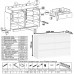 Компьютерный стол МС-1 с дверкой и ящиком справа и комодом на 1200 6 ящиков Мори белый