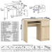 Компьютерный стол МС-1 правый с пеналом на 400 Мори дуб сонома