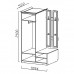 Прихожая Визит-4, Шкаф комбиниров мдф мат+профиль рамочный мдф Белое дерево+Рамух