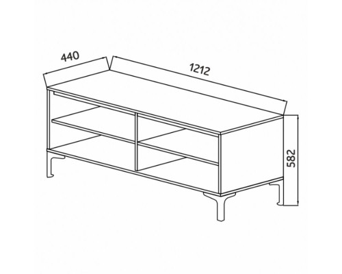 Тумба ТВ Модерно 120 Ф2