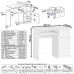 Стол компьютерный МС-1 правый с комодом на три ящика 800 Мори белый