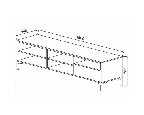 Тумба ТВ Модерно 180 В-1 Ф2