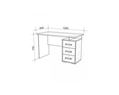Стол компьютерный с надстройкой Лайт-2 1200 (без пенала)