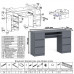 Комод 800 4-ре ящика Мори и двухтумбовый компьютерный стол МС-2 графит