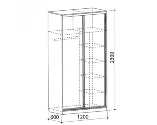 Шкаф-купе Рио 1-600 сонома