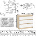 Комод три ящика Мори МК800.1 дуб сонома/белый