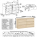 Комод на шесть ящиков Мори МК1380.6 дуб сонома