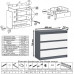 Комод три ящика Мори МК800.1 графит/белый