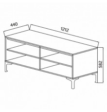 Тумба ТВ Модерно 120 Ф6