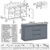 Письменный стол 1200 с комодом-тумбой МК-1200-3 Мори графит