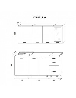 Кухня Катя 1,7м