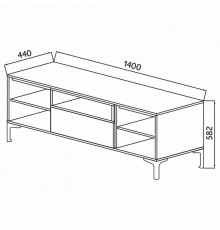 Тумба ТВ Модерно 140 Ф1