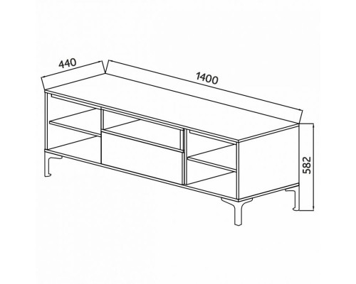 Тумба ТВ Модерно 140 Ф1