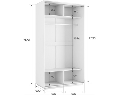 Шкаф-купе Экспресс Хит 120х60х220 Белый