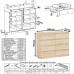 Комод Мори 1200-8 и стол компьютерный МС-6 3 ящика слева дуб сонома