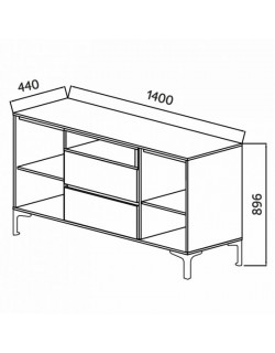 Комодино Модерно 140 Ф2