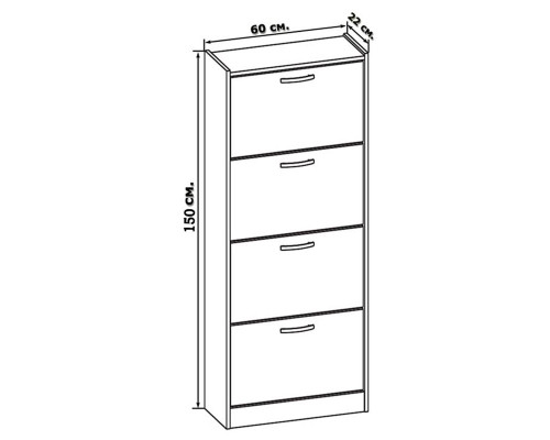 Тумба для обуви ТО-24 дуб сонома