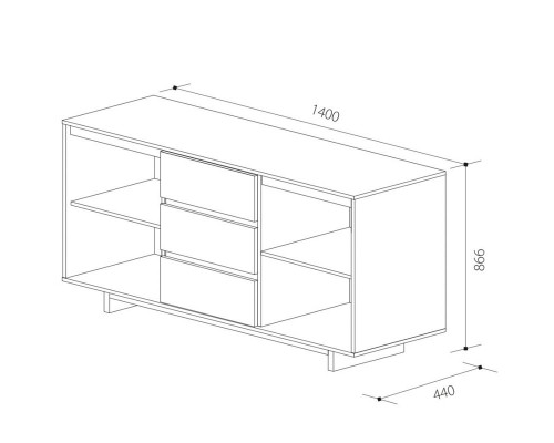 Модерно Комод-140-В1