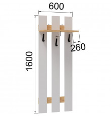 Прихожая Кевин вешалка 600 белый