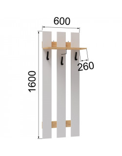 Прихожая Кевин вешалка 600 белый