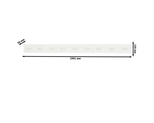 Три вешалки Октава 15.14.02 белый шагрень