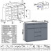 Двухтумбовый стол компьютерный МС-2 с ящиками и тумба-комод МК1200.4 Мори графит