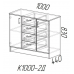 ЛДСП Комод К1000-2Д Дуб Вотан-Белый гладкий