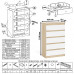 Компьютерный стол дверка и ящик справа МС-1 и комод высокий на 5-ть ящиков Мори дуб сонома/белый