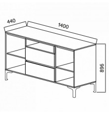 Комодино Модерно 140 Ф1