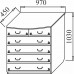 Комод Ивушка-5, с 6-ю ящиками с рис мдф мат итал. орех