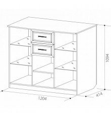 Гармония-7 Комод 1200 (вариант-1) ГМ-9