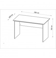 Кастор стол письменный 120х65 белый