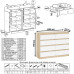Комод Мори МК1200 на 8-мь выдвижных ящиков и Мори стол письменный 1200 дуб сонома/белый