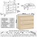 Компьютерный стол с тремя ящиками МС-6 правый с комодом на три ящика Мори дуб сонома