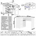 Компьютерный стол МС-16 левый с комодом на 800 3 ящика Мори белый