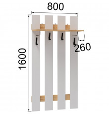 Прихожая Кевин вешалка 800 белый