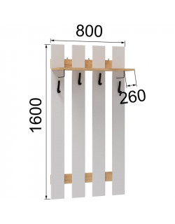 Прихожая Кевин вешалка 800 белый