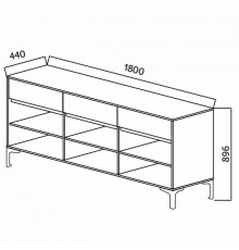 Комодино Модерно 180 В-2 Ф2