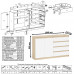 Комод широкий на четыре ящика и две дверки Мори МК1600.1 дуб сонома/белый